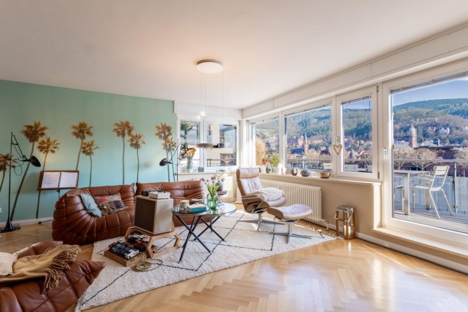 Wohnzimmer Etagenwohnung Heidelberg