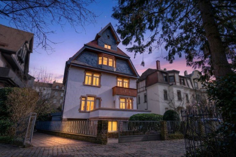 Au�enansicht Abendd�mmerung Heidelberg Mehrfamilienhaus Freistehendes Mehrfamilienhaus 5 Wohneinheiten - ruhige Sackgasse in zentraler Lage