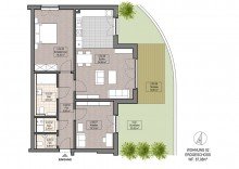Grundriss Terrassenwohnung mit Garten - Exklusive Neubau Immobilie - Heppenheim *barrierefrei* +RESERVIERT+