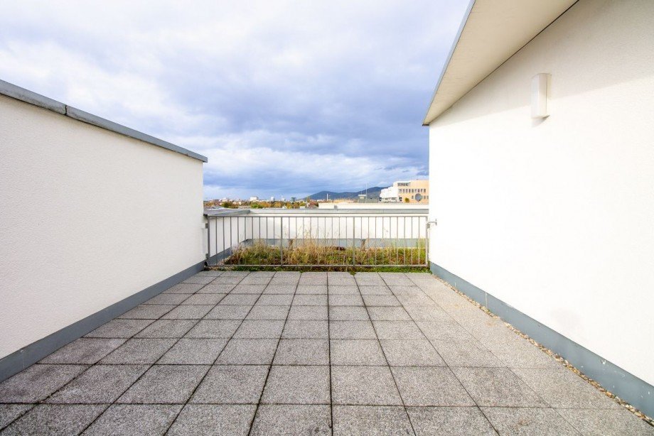Blickdichte Dachterrasse Penthousewohnung Heidelberg