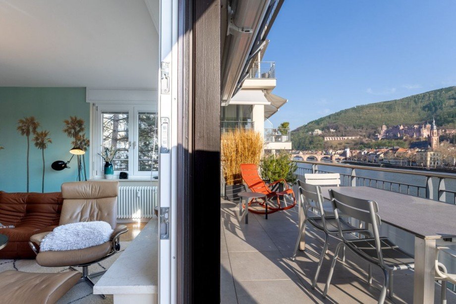 Zugang zur S�dterrasse Etagenwohnung Heidelberg