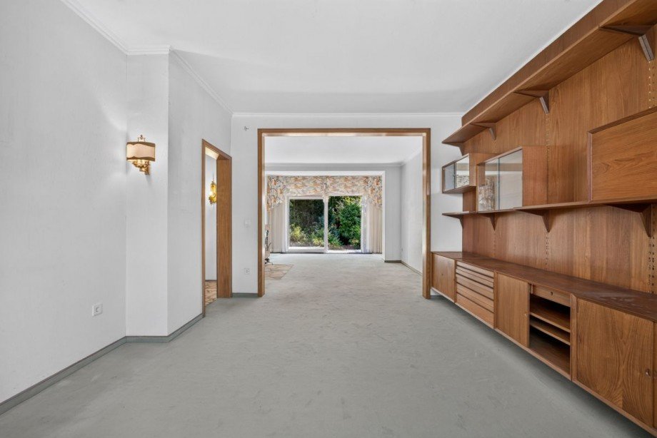 Ausblick in den Garten Wohnzimmer Doppelhaush�lfte Edingen-Neckarhausen