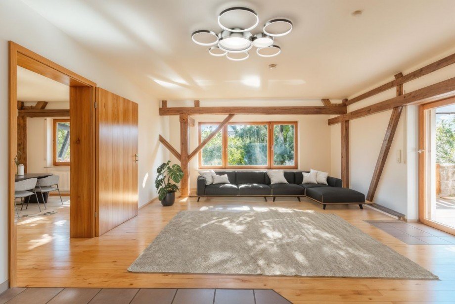 Wohnzimmer Etagenwohnung Edingen-Neckarhausen