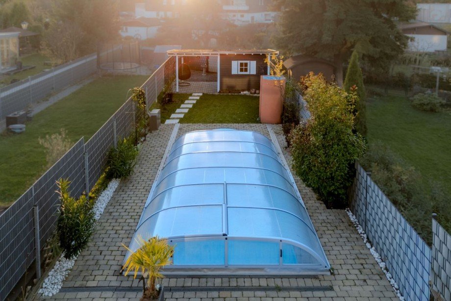 Blick in den Garten Reihenmittelhaus Weinheim