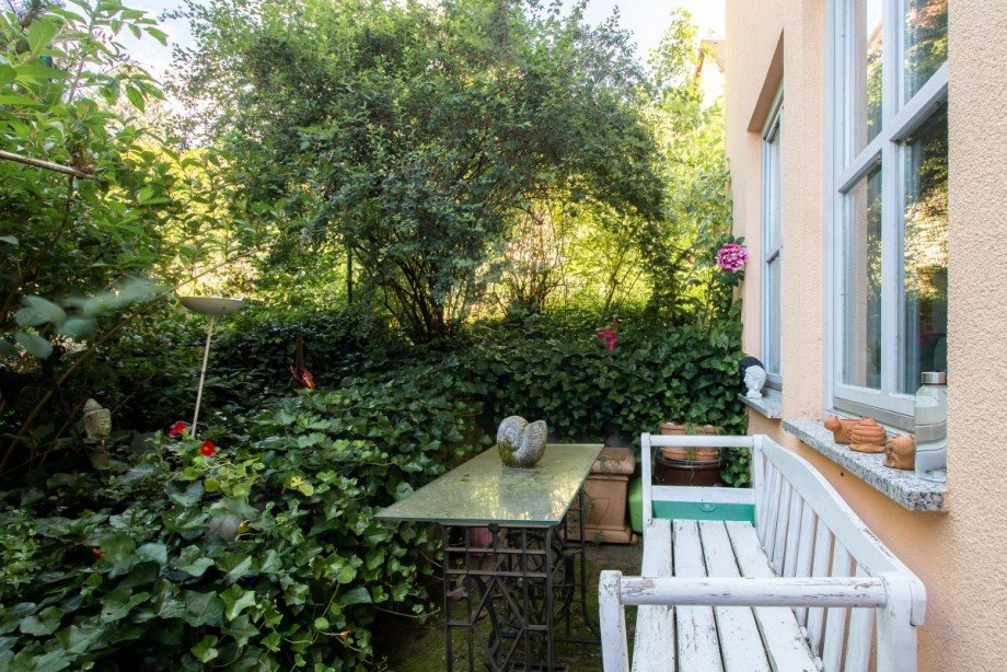 Terrasse mit Blick ins Gr�ne Erdgeschosswohnung Heidelberg