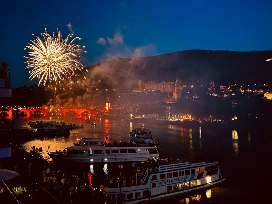Logenplatz beim Feuerwerk Etagenwohnung Heidelberg